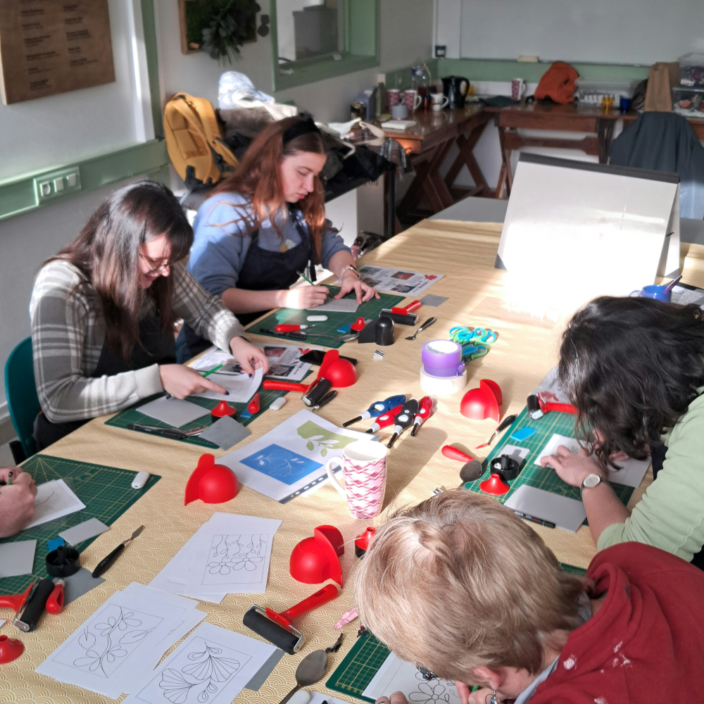 atelier découverte linogravure Angers
