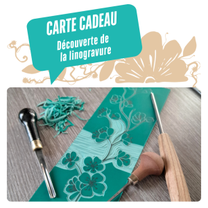 CARTE CADEAU Atelier Découverte de la Linogravure à Angers