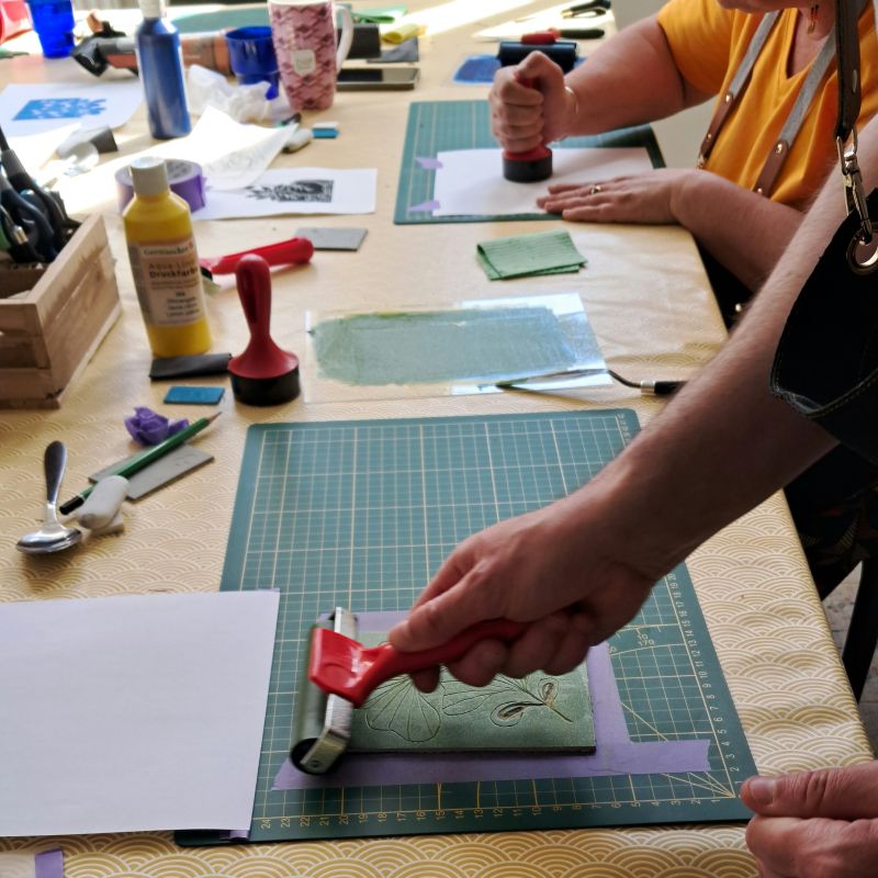 encrage linogravure